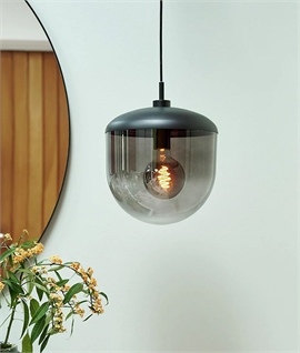 Hand-Blown Acorn Glass Shade Pendant - Nordic Style