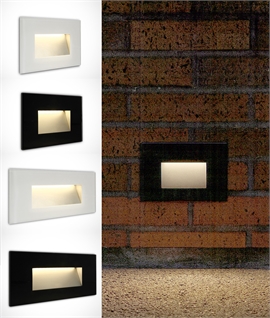 Low Glare Glass LED Recessed Wall Light - IP65 Rated