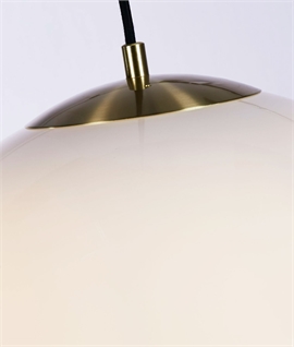 Opal Glass Bauhaus Style Pendant - 40cm Globe