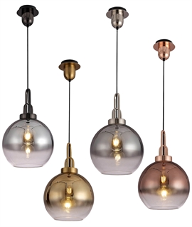 Globe 30cm Pendant with Fade Design Glass - 4 Options