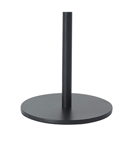 Glo Sphere Small Oval Ball Tall Table Lamp 1 Light E27 Matt Black Base With Frosted White Glass Globe
