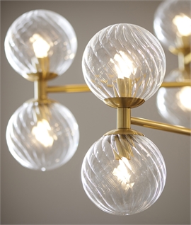 Tiered 12 Light Brushed Brass Modern Chandelier