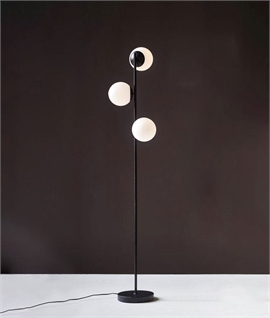 Triple Globe Glass Floor Lamp - Opal Glass Height 150cm