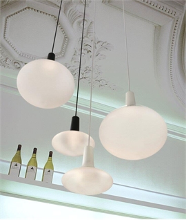 Frosted Glass Pendant for GU10 Lamp Dia 245mm 