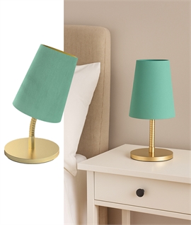 Flexible Stem Table Lamp with Blue Velvet Shade