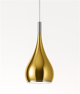 Aluminium Pendant with Chrome Detailing - 16cm Diameter 