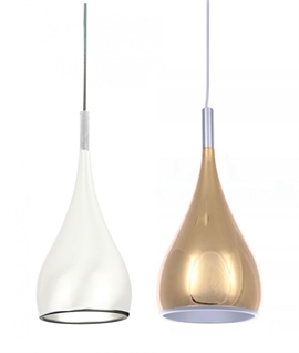 Aluminium Pendant with Chrome Detailing - 16cm Diameter 