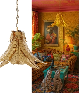 Hollywood Glam Gold Palm Leaf Pendant