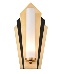 Art Deco Style Wall Light - Silver or Gold Option