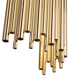 Gold Tubular Wall Light - 580mm Tall