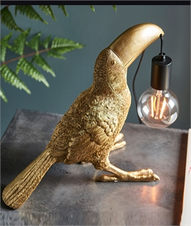 Vintage Gold Touchan Bird Table Lamp