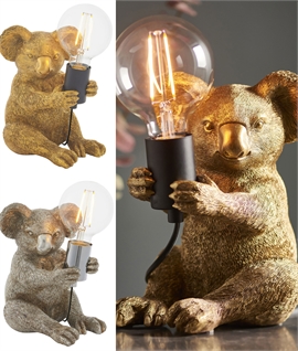 Koala Vintage Gold or Silver Table Lamp