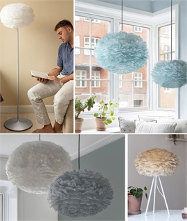 Natural Goose Feather Handmade Lampshades in All Sizes - Ideal for Commercial Spaces