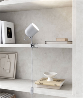 Clamp Light with Adjustable Shade and Plugged