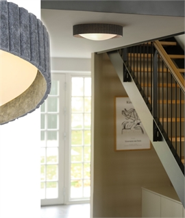 Grey Felt Drum Ceiling Light - 2 Sizes