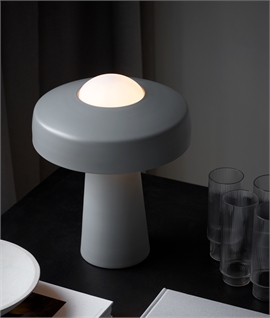 Modern Metal & Opal Glass Scandinavian Table Lamp