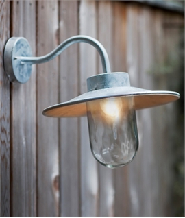 Exterior Swan Neck Fisherman Style Wall Light