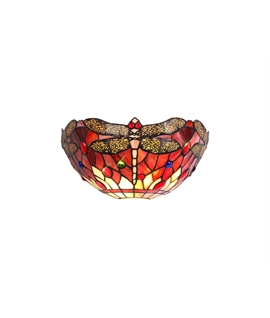 Grosjean Tiffany Wall Lamp, 2 x E14, Purple-Pink-Crystal