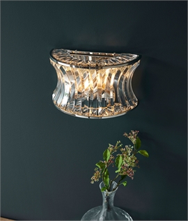 Concave Crystal Flush Mounted Wall Light