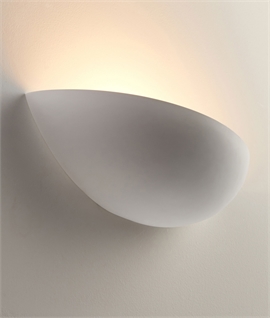 Half Moon Uplighting Plaster Wall Light