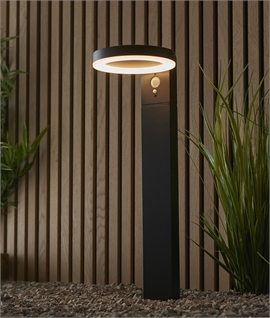 Solar Powered Garden Bollard Light with PIR Movement Detector