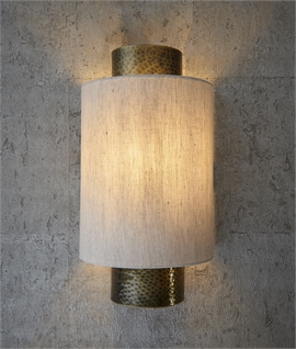 Modern Wall Light With A Curved Fabric Shade