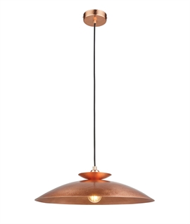 Hammered Copper Shade Pendant - Dia 50cm