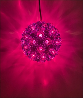 Purple Illuminated Christmas Ball - Multiple Flowers