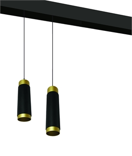 Black & Brass Hanging Pendant Light for Magnetic Track