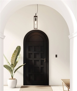 Modern Black Finish Box Porch Lantern - IP44
