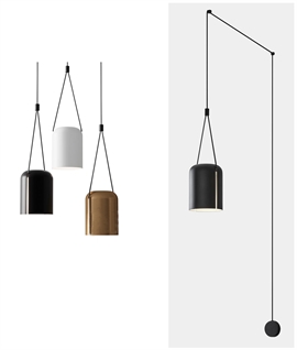 Hanging Wall Pendant - Black, Gold or White