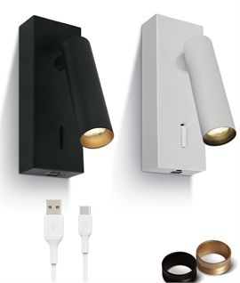 Surface Mounted Bedside Reading Light with USB Charging and Samsung LED