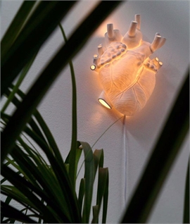 Seletti White Heart Wall Light - Plug In