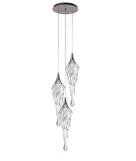 Henri Pendant Round, 3 x GU10, Polished Chrome
