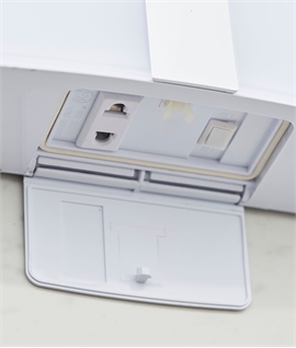 Chrome Curved LED Shaver Socket Light with Pullcord - Width 522mm 