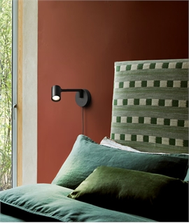 Swing Arm Bedside Adjustable Wall Light with Lead & Plug