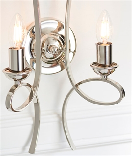 Double Arm Scrolled Wall Light - Modern Styling