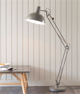 Highly Adjustable Grey Floor Lamp - Task Light