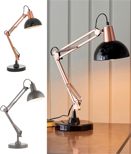 Highly Adjustable Table Lamp - Bronze or Slate Grey