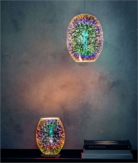 Starburst Modern Glass Table Lamp on Chrome Base - Touch Dimmable