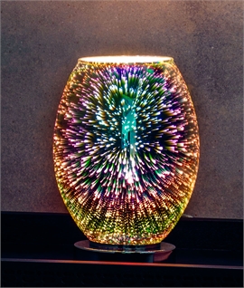 Starburst Modern Glass Table Lamp on Chrome Base - Touch Dimmable