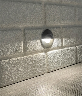 Stainless Steel Hooded LED Wall & Ground Light – Low-Glare, Warm White & IP67