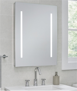 Illuminated Bathroom Mirror & Shaver Socket 500mm x 390mm