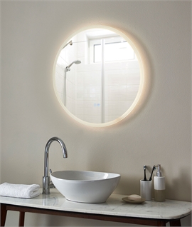 Round LED Illuminated Bathroom Mirror - Diameter 600mm