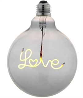 E27 4w 125mm Globe LOVE Filament - Soft Illumination