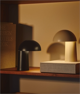 Stylish Rechargeable Indoor Table Lamp - Beige or Black 