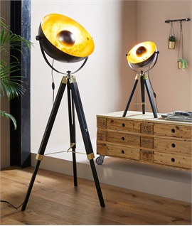 Tripod Lamp with Parabolic Reflector - Floor and Table Light
