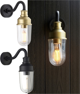 Industrial Swan Neck Exterior Wall Light