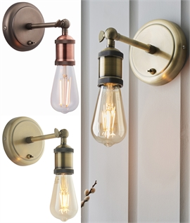 Adjustable Single Arm Industrial Wall Light