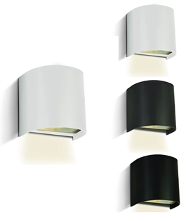 Budget Semi-Circular Wall Down Light in 3 Finishes 